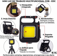 Mini Linterna LED Recargable Magnética USB
