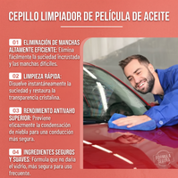 Cepillo Limpiador Hidrofóbico para Parabrisas 2 en 1 — Repele el Agua y Elimina la Grasa